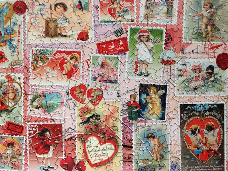 Valentine Stamps Jigsaw Puzzle