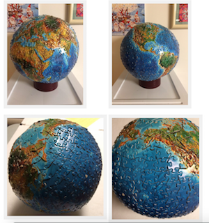 Vtg 1995 3d Spherical World Globe Jigsaw Puzzle by Buffalo Games USA for sale online 