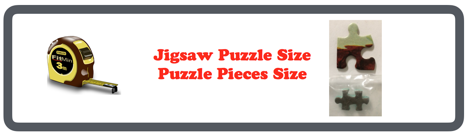 Jigsaw Size Chart