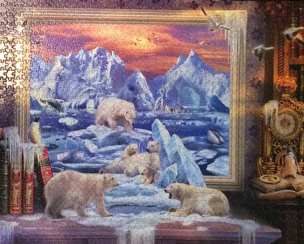 Title:  Arctic Coming to Life, Brand: Vermont Christmas Company, 1000 pieces, Artist: Jan Patrik Krasny, Size: 30”x24”