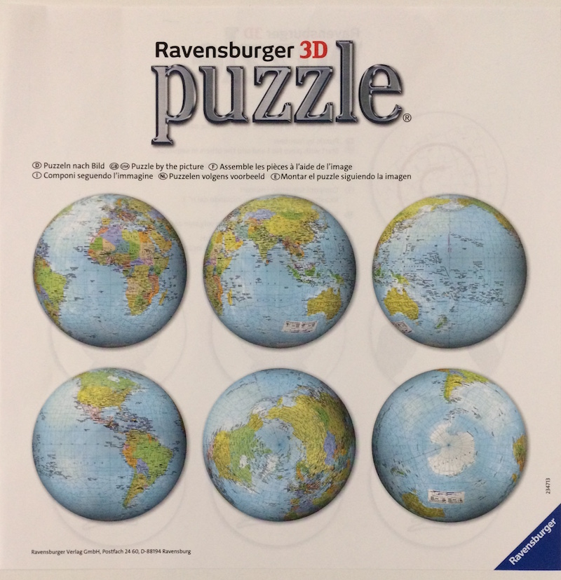 Ravensburger 3D Puzzle THE EARTH 540 Pieces World Globe with Stand NEW  Sealed