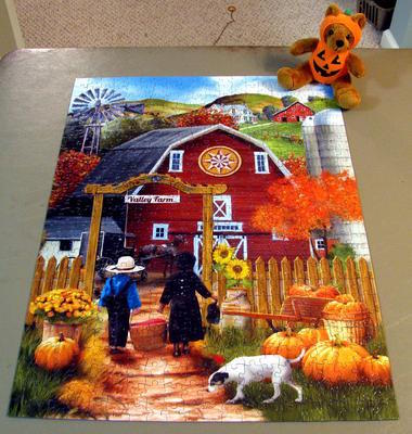 SunsOut 500 piece puzzle Trick Treat HALLOWEEN AT GRANDPA'S by TOM WOOD NEW