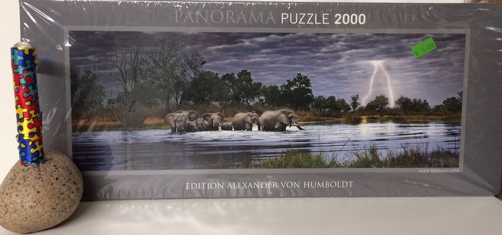 Elephant Puzzle 2000 Piece Heye Herd of Elephants Panoramic Panorama Jigsaw