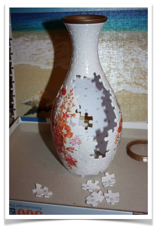 Pintoo K1007 Oriental Flower Plastic Flowerpot Puzzle 80 Pieces 