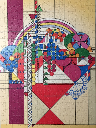 Pomagranate Frank Lloyd Wright Jigzaw Puzzle 12 Blocks 6 puzzle Architecture New 