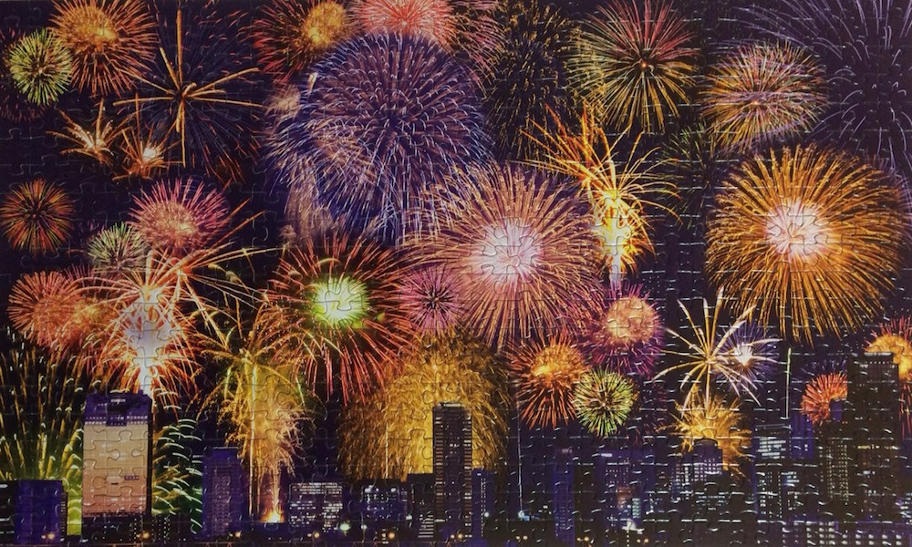 NEW Puzzlebug FIREWORKS 4TH OF JULY 500 Piece Puzzle CRAZART multicolor SEALED 
