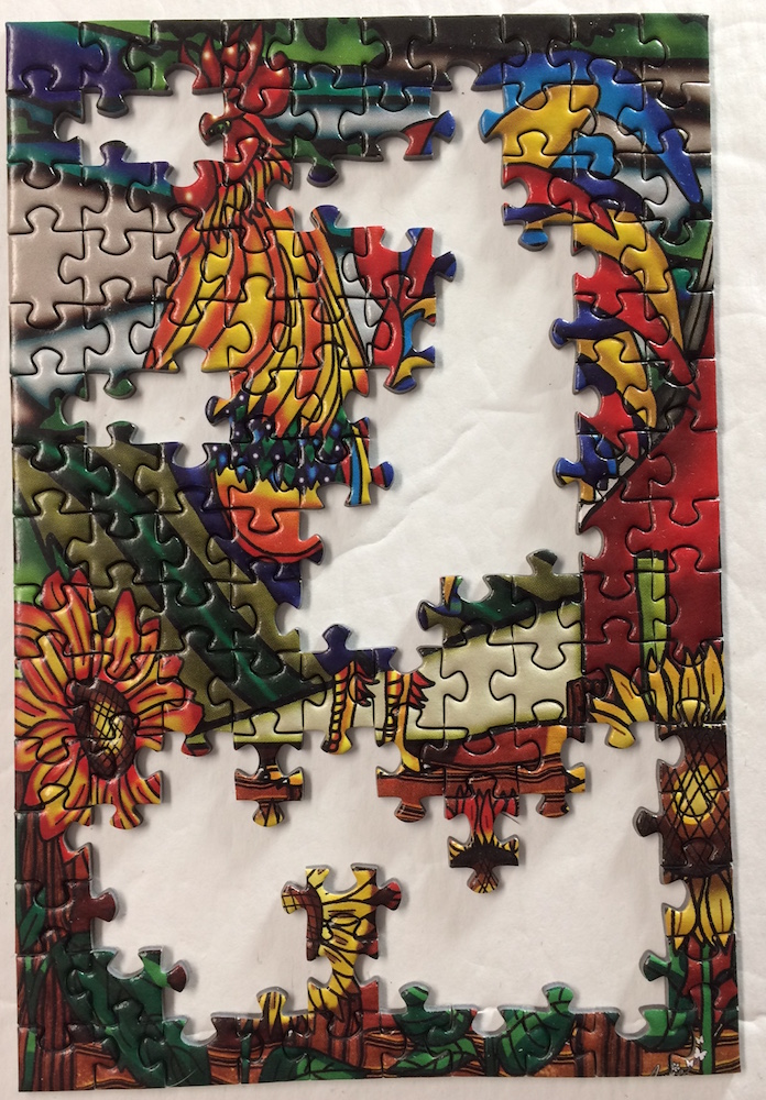 Mini-puzzles-Artwork: Anie Maltais-Size: 6'' x 4'' - MINI Puzzles of 150 pieces of very high quality with unique and colorful design. You can take it everywhere. 150 pcs Mini-puzzle in tube. The ideal gift. Easy to carry, even a small pocket is enough. Postcard image printed on back side.