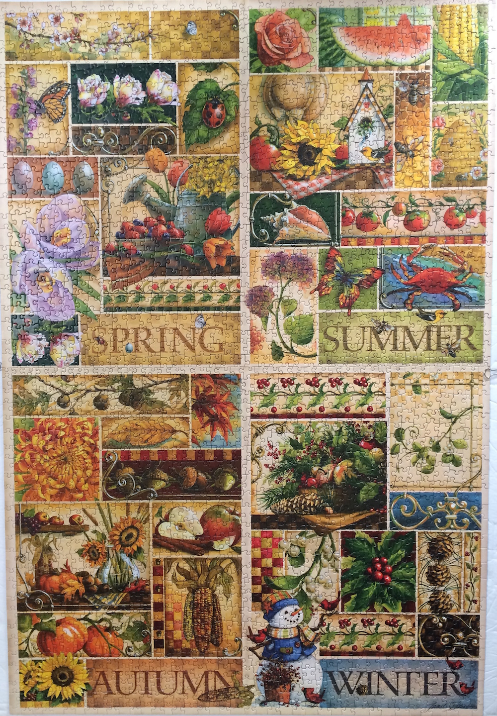 Brand: Cobble Hills Puzzle Company, Title: The Four Seasons, Pieces: 2000, Size: 39.25