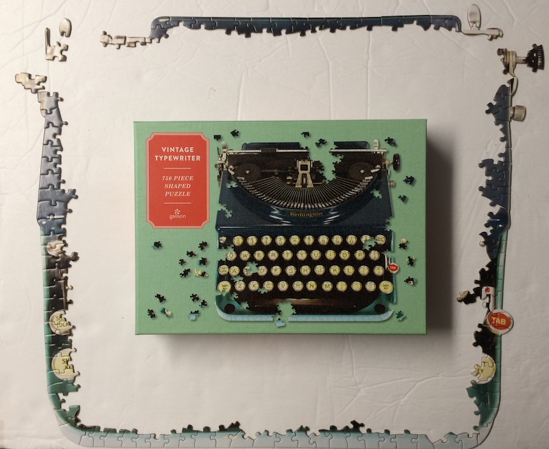 Vintage Typewriter 750 Piece Shaped Puzzle