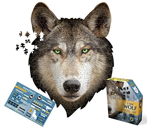 SunsOut Inc Wolf Song Shaped Jigsaw Puzzle by Dennis Rogers 1000pc for sale online 